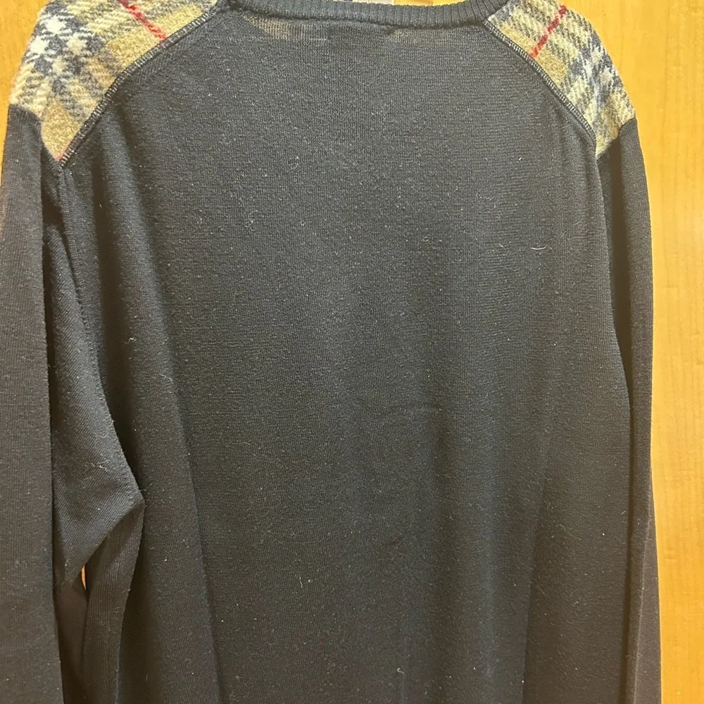Men's Burberry, London fine Marino wool crewneck sweater size XXL made Italy